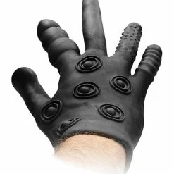 Shots America Shots FISTIT Silicone Stimulation Glove - Black Vibrators