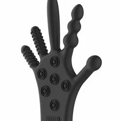 Shots America Shots FISTIT Silicone Stimulation Glove - Black Vibrators