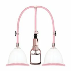 Shots America Vibrators Shots Pumped Breast Pump Set - Medium Rose Gold