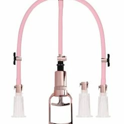 Shots America Shots Pumped Clitoral & Nipple Pump Set - Medium Rose Gold