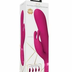 Shots America Vibrators Shots Vive Chou G-Spot Rabbit With Interchangeable Clitoral Attachments - Pink