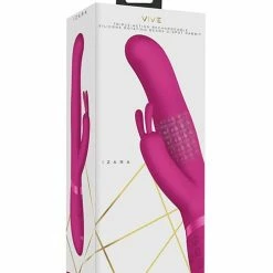 Shots America Vibrators Shots Vive Izara Rotating Beads Rabbit - Pink