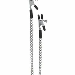 Spartacus Adjustable Alligator Nipple Clamps With Link Chain