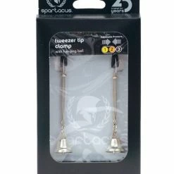 Kink & BDSM Spartacus Adjustable Tweezer Nipple Clamps With Bells