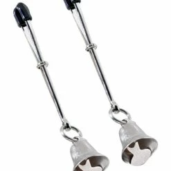 Kink & BDSM Spartacus Adjustable Tweezer Nipple Clamps With Bells