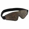 Kink & BDSM Spartacus Faux Fur Lining Blindfold - Brown Floral Print