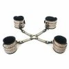 Spartacus Faux Leather Wrist & Ankle Restraints With Hog Tie