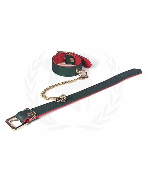 Spartacus Pu Beginners Wrist Restraints - Green-Red Kink & BDSM