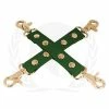Kink & BDSM Spartacus Pu Hog Tie With Gold Hardware