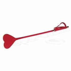 Spartacus Pu Riding Crop With Plush Heart Shape Tip Kink & BDSM
