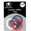 Penis Toys Spartacus 1.25" Rubber Cock Ring Set - Rainbow Pack Of 5
