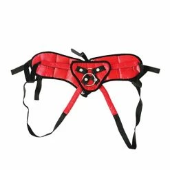 Sportsheets International Dildos Plus Size Lace With Satin Strap On Harness - Red
