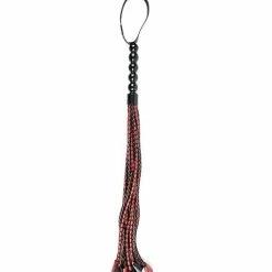 Sportsheets International Kink & BDSM Saffron Braided Flogger - Red-Black