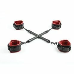 Sportsheets International Saffron Hog Tie & Cuff Set - Red-Black Kink & BDSM