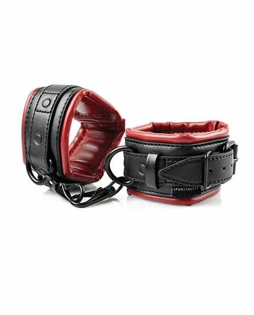 Sportsheets International Saffron Hog Tie & Cuff Set - Red-Black Kink & BDSM