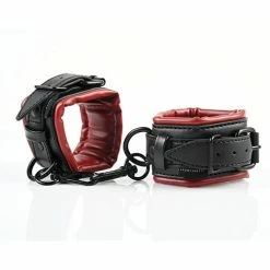 Sportsheets International Kink & BDSM Saffron Spreader Bar & Cuff Set - Red-Black