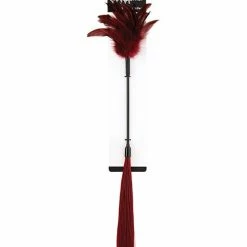Sportsheets International Sex & Mischief Enchanted Feather Tickler - Burgundy