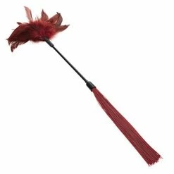 Sportsheets International Sex & Mischief Enchanted Feather Tickler - Burgundy