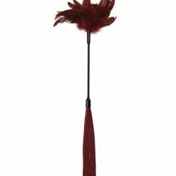 Sportsheets International Sex & Mischief Enchanted Feather Tickler - Burgundy