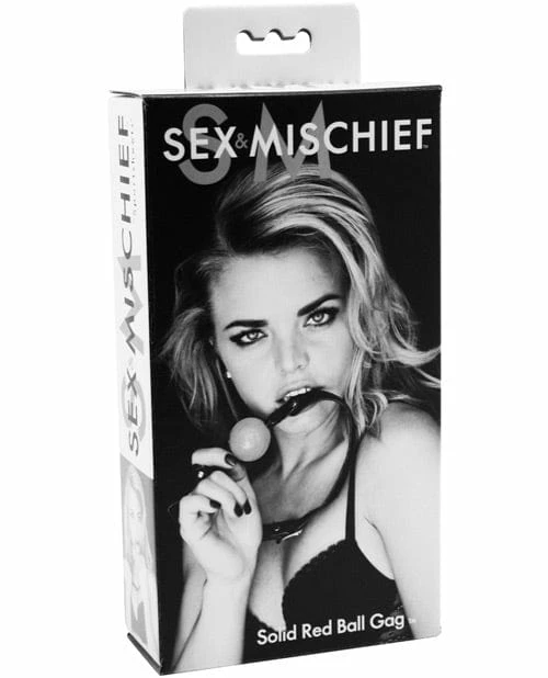 Sportsheets International Sex & Mischief Solid Red Ball Gag Kink & BDSM