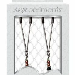 Sportsheets International Kink & BDSM Sexperiments Ruby Black Nipple Clamps