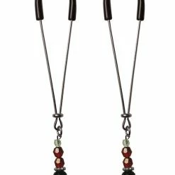 Sportsheets International Kink & BDSM Sexperiments Ruby Black Nipple Clamps