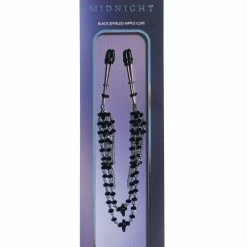Sportsheets International Sincerely Black Jeweled Nipple Clips Kink & BDSM