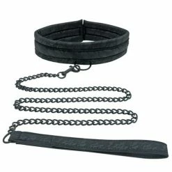 Sportsheets International Sincerely Lace Collar & Leash - Black