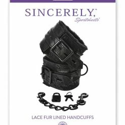 Sportsheets International Sincerely Lace Fur Lined Handcuffs