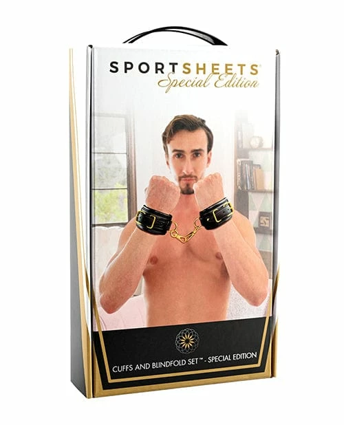 Sportsheets International Kink & BDSM Sportsheets Cuffs & Blindfold Set - Special Edition