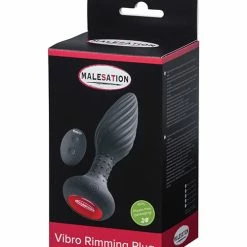 St Rubber Malesation Vibro Rimming Plug - Black Anal Toys