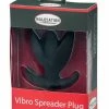 St Rubber Anal Toys Malesation Vibro Spreader Plug - Black