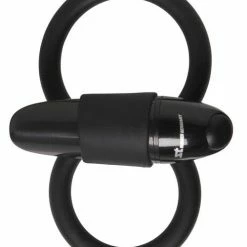 St Rubber Penis Toys Malesation Squeeze Cock & Ball Ring - Black