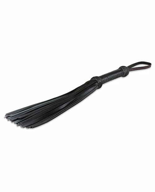 Sultra Leather Kink & BDSM Sultra 16" Lambskin Twill Weave Grip Flogger - Black