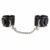 Sultra Leather Kink & BDSM Sultra Lambskin Handcuffs W-5 1-2" Chain - Black