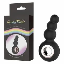 Thank Me Now Anal Toys Gender Fluid Quiver Anal Ring Bead Vibe - Black