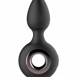 Thank Me Now Anal Toys Gender Fluid Tremor Ring Plug Anal Vibe - Black