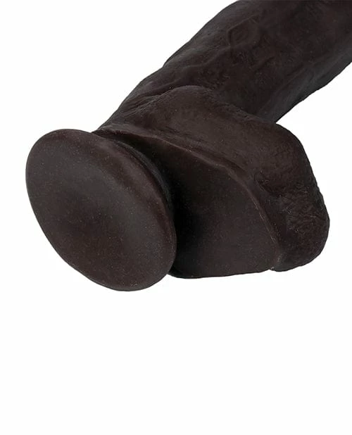 Thank Me Now Get Lucky 12" Real Skin Series - Dark Brown Dildos
