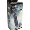 Thank Me Now Dildos Get Lucky 8.5" Real Skin Glitter Dick - Clear