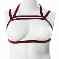 Thank Me Now Gender Fluid Sugar Coated Harness - Raspberry Glitter Kink & BDSM