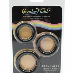 Thank Me Now Gender Fluid Clenchers Tension Ring Set - Black Penis Toys