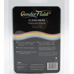 Thank Me Now Gender Fluid Clenchers Tension Ring Set - Black Penis Toys