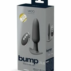VeDO Bump Plus Rechargeable Remote Control Anal Vibe - Just Black Anal Toys