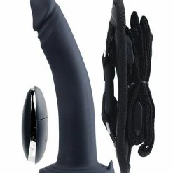 Dildos VeDO Diki Rechargeable Vibrating Dildo With Harness - Just Black