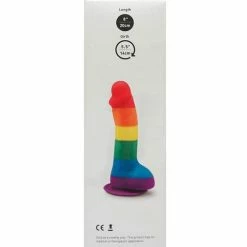 Very Intelligent Dildos Pride Dildo With Balls - Rainbow