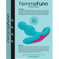 Femme Funn Vibrating Butt Plug - Turquoise