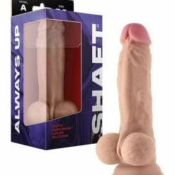 Shaft Model A Flexskin Liquid Silicone 7.5" Dong W/balls