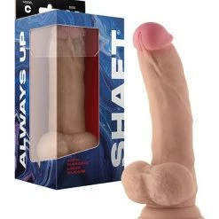Shaft Model C Flexskin Liquid Silicone 8.5" Curved Dong W/balls Dildos