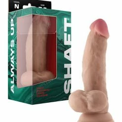 Shaft Model N Flexskin Liquid Silicone 7.5" Side Curve Dong With Balls