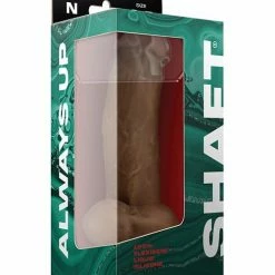 Shaft Model N Flexskin Liquid Silicone Dong With Balls - Oak